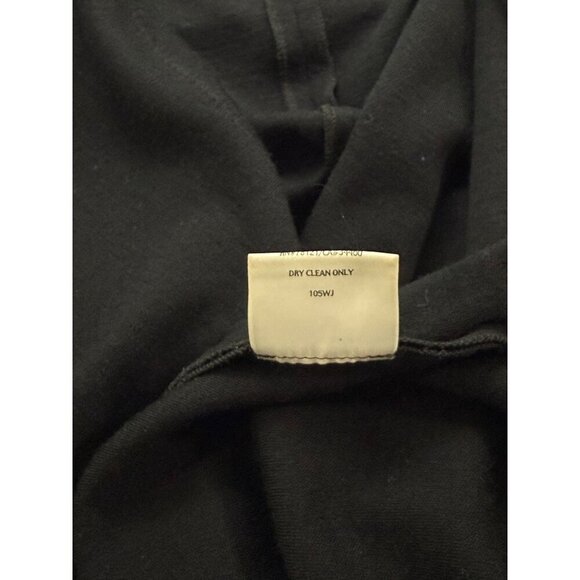 Eileen Fisher System Black 100% Wool Open Cardigan Long Sleeve Drapey Size M - Picture 9 of 10